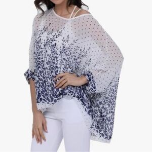 Floral Chiffon Tunics Blouses for Women Batwing Tops Summer Boho Shirts